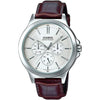 Men's Watch Casio MULTIFUNCTION SILVER, LEATHER (Ø 41,5 mm)-0